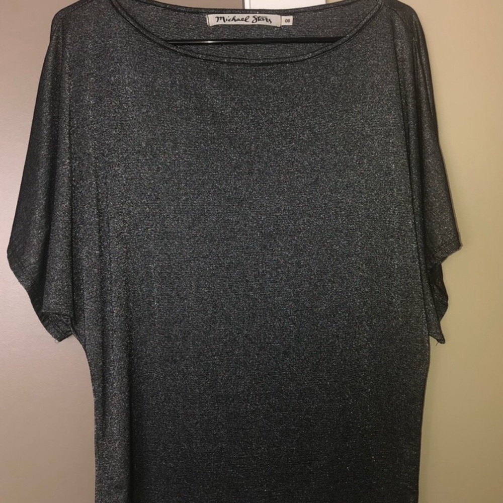 Michael Stars Black Lurex Shimmer Top
